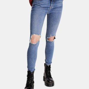 Free People 28 Busted Knee Skinny Jeans NWT CN71
